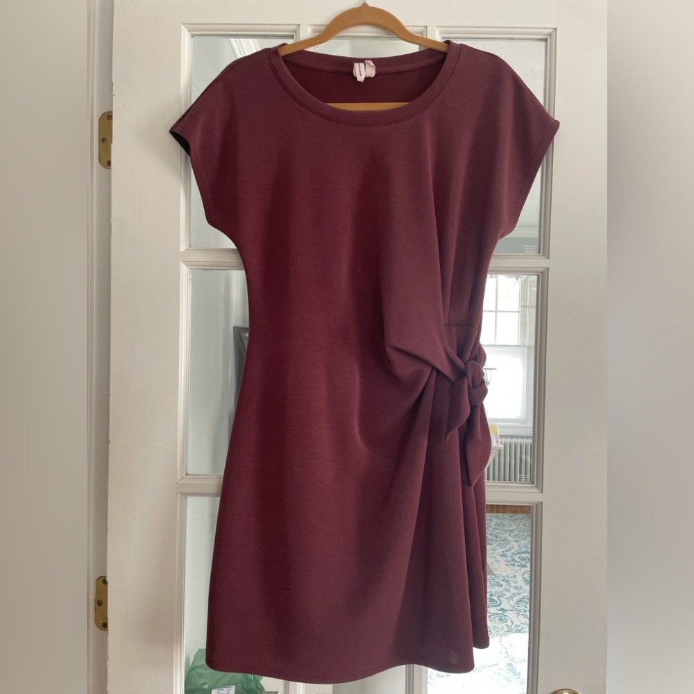 Cable & Gauge Mauve Midi Dress with Side Knot